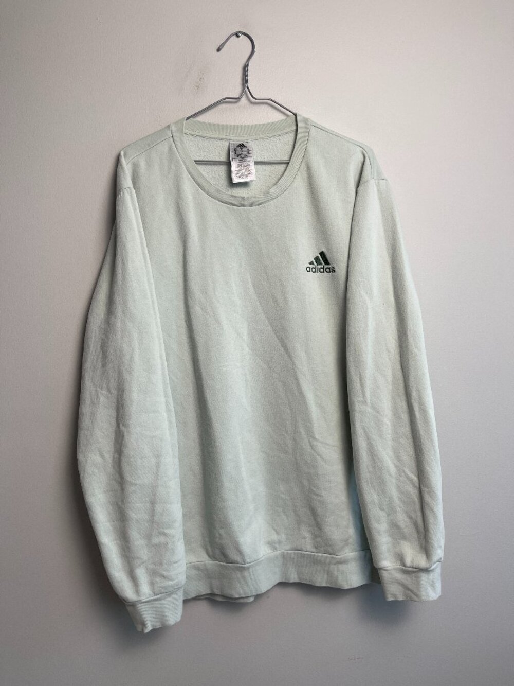 Adidas Vintage Y2K Crewneck Sweatshirt Mint Green XL